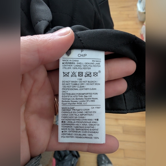 NWT Gap Genuine Leather Moto Jacket - Picture 7 of 8